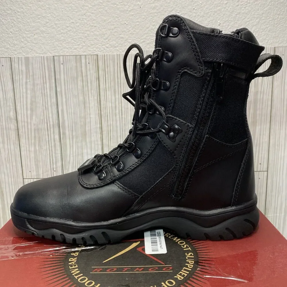 Rothco Mens Military Forced Entry Side Zip Tactical Boots Sz 13 5053 Black